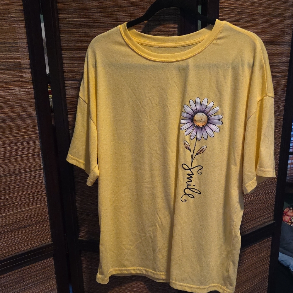Yellow Floral Graphic Women's Top